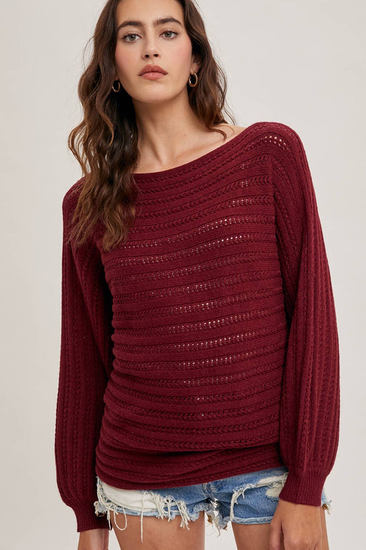 TEXTURED VERSATILE SWEATER PULLOVER