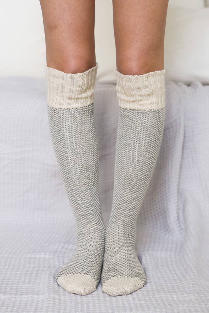 Warm & Soft Open Work Knit Lounge Socks 🧦