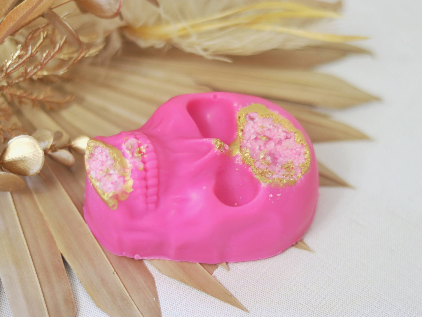 Gilded Quartz Skull Soap