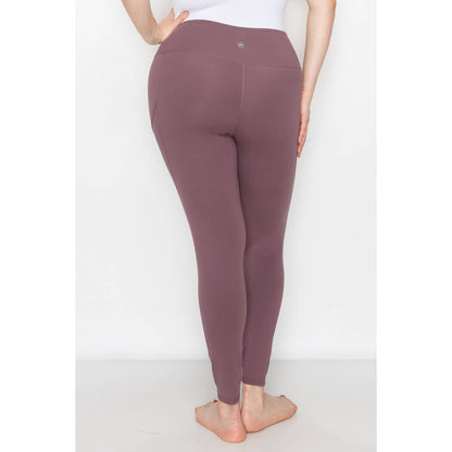 PLUS SIZE SIDE POCKET ACTIVE LEGGINGS: Navy / 1X