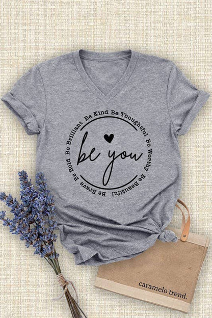 Be you Unisex Short Sleeve V Neck T-Shirt