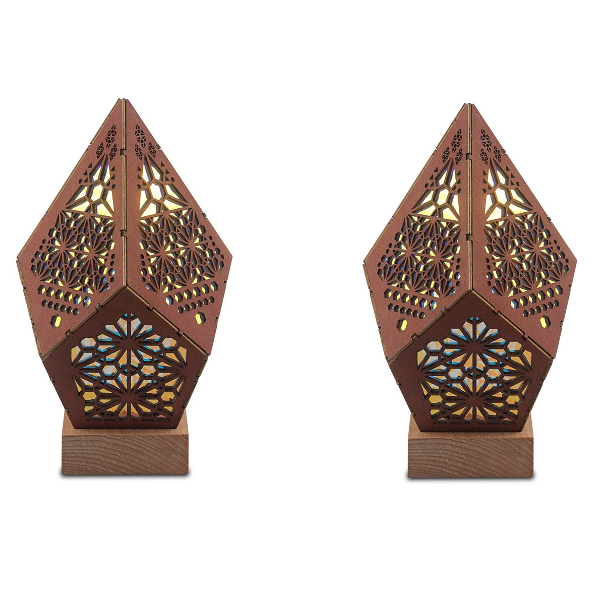 Colorful Wooden Bohemian LED Table Lamp