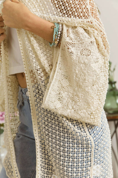 CET2061A - POPCORN CROCHET CARDIGAN