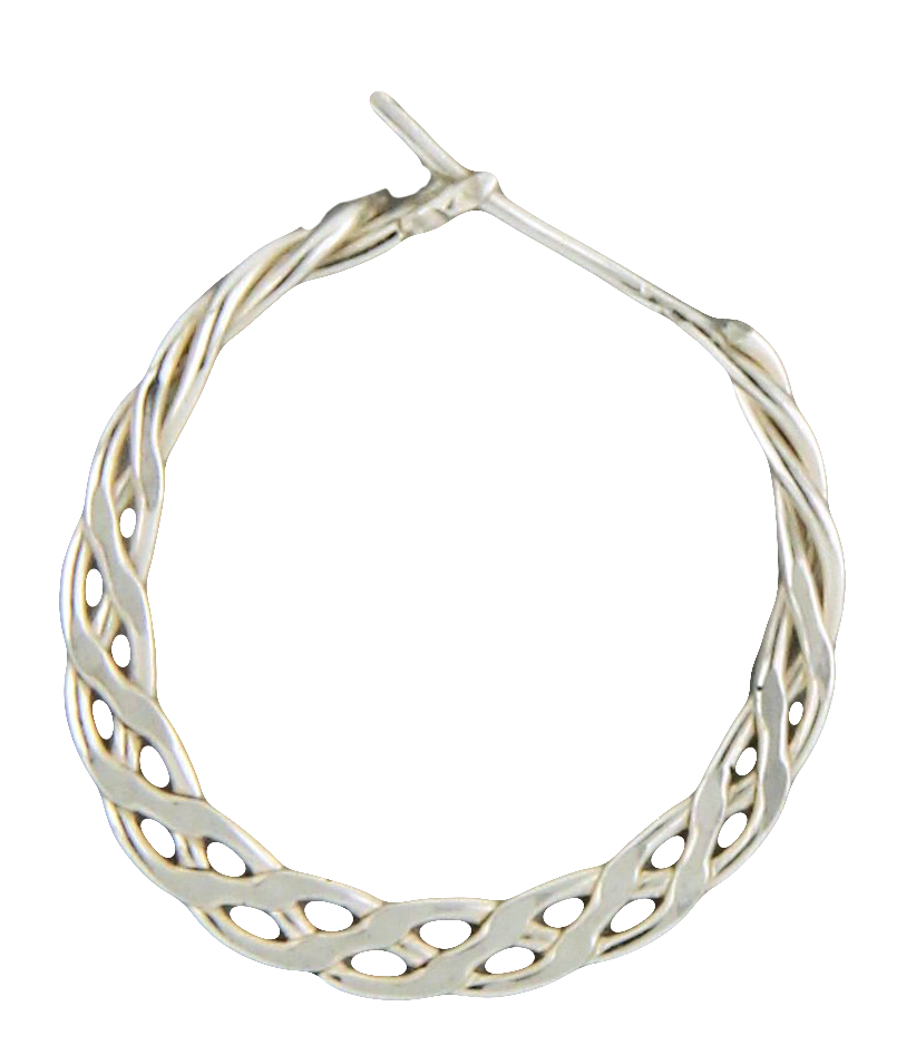 Mini Braided 13mm Hoop Earring