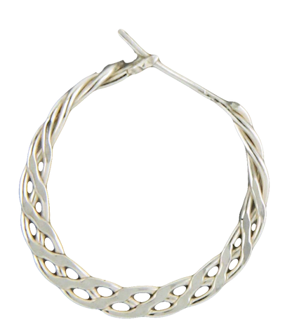 Mini Braided 13mm Hoop Earring