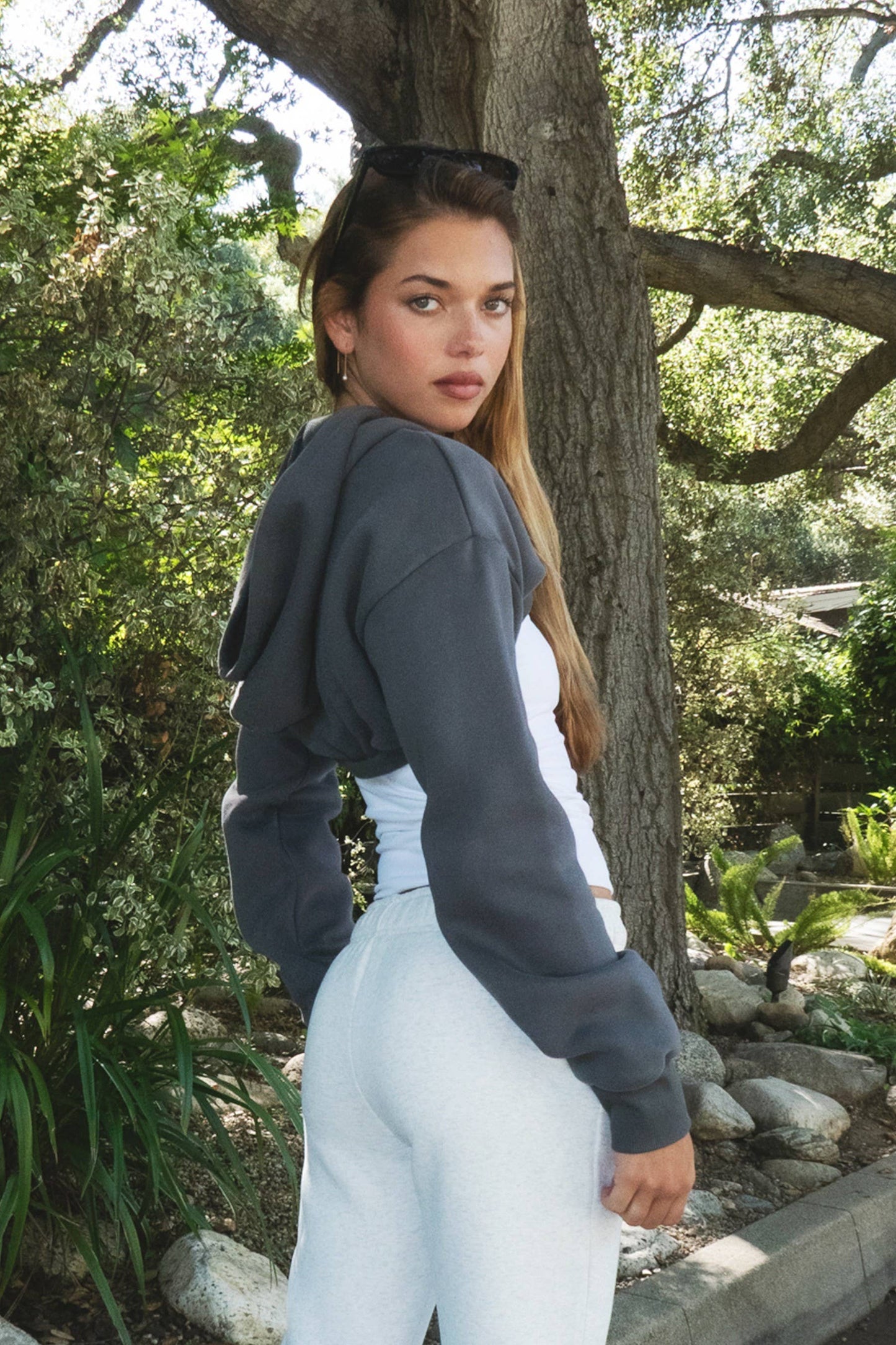 DITTO Plush Fleece Ultra Cropped Cardigan