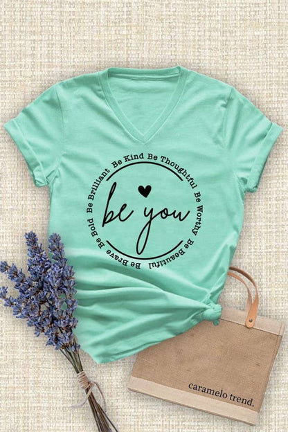 Be you Unisex Short Sleeve V Neck T-Shirt