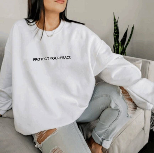 Protect Your Peace Sweatshirt: Gray / L
