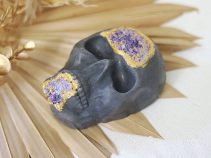 Gilded Amethyst Skull Soap