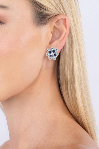 Lizzie CZ Earrings - Silver