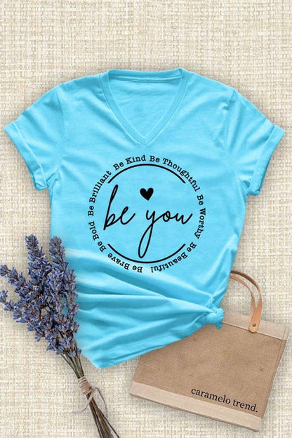 Be you Unisex Short Sleeve V Neck T-Shirt