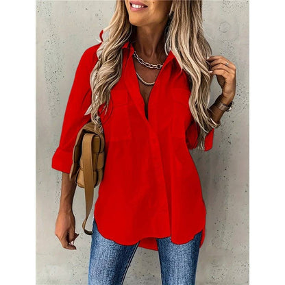Solid Color Long Sleeve Shirt