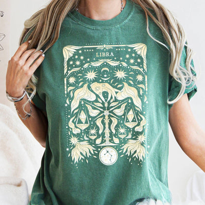 Libra Celestial Zodiac Comfort Colors Tees, Horoscope, Astrology
