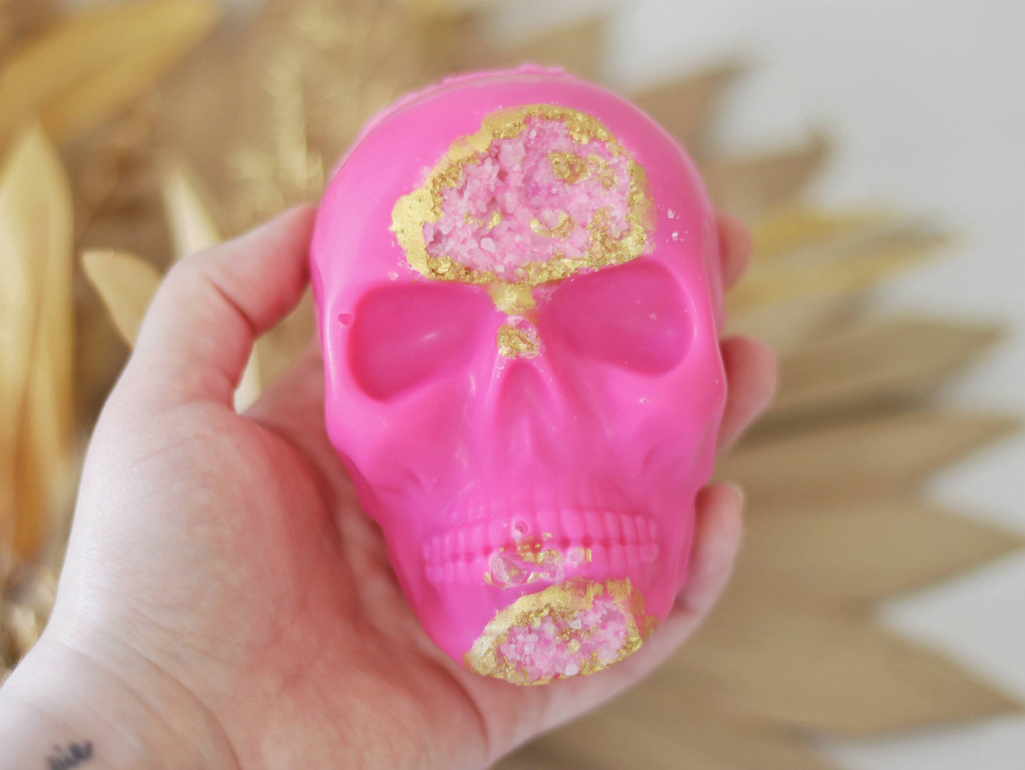 Gilded Quartz Skull Soap