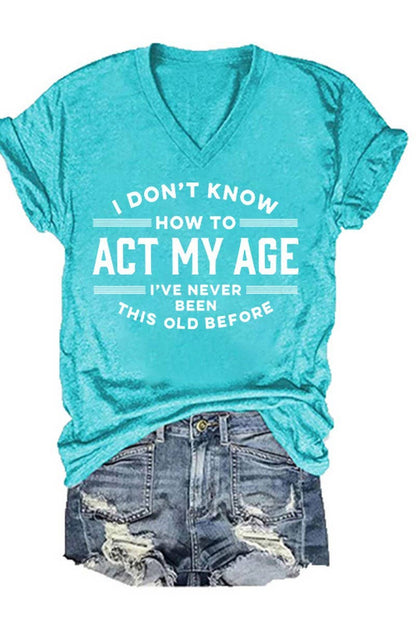 CWTTS1066_LETTER PRINT V NECK SHORT SLEEVED T SHIRT