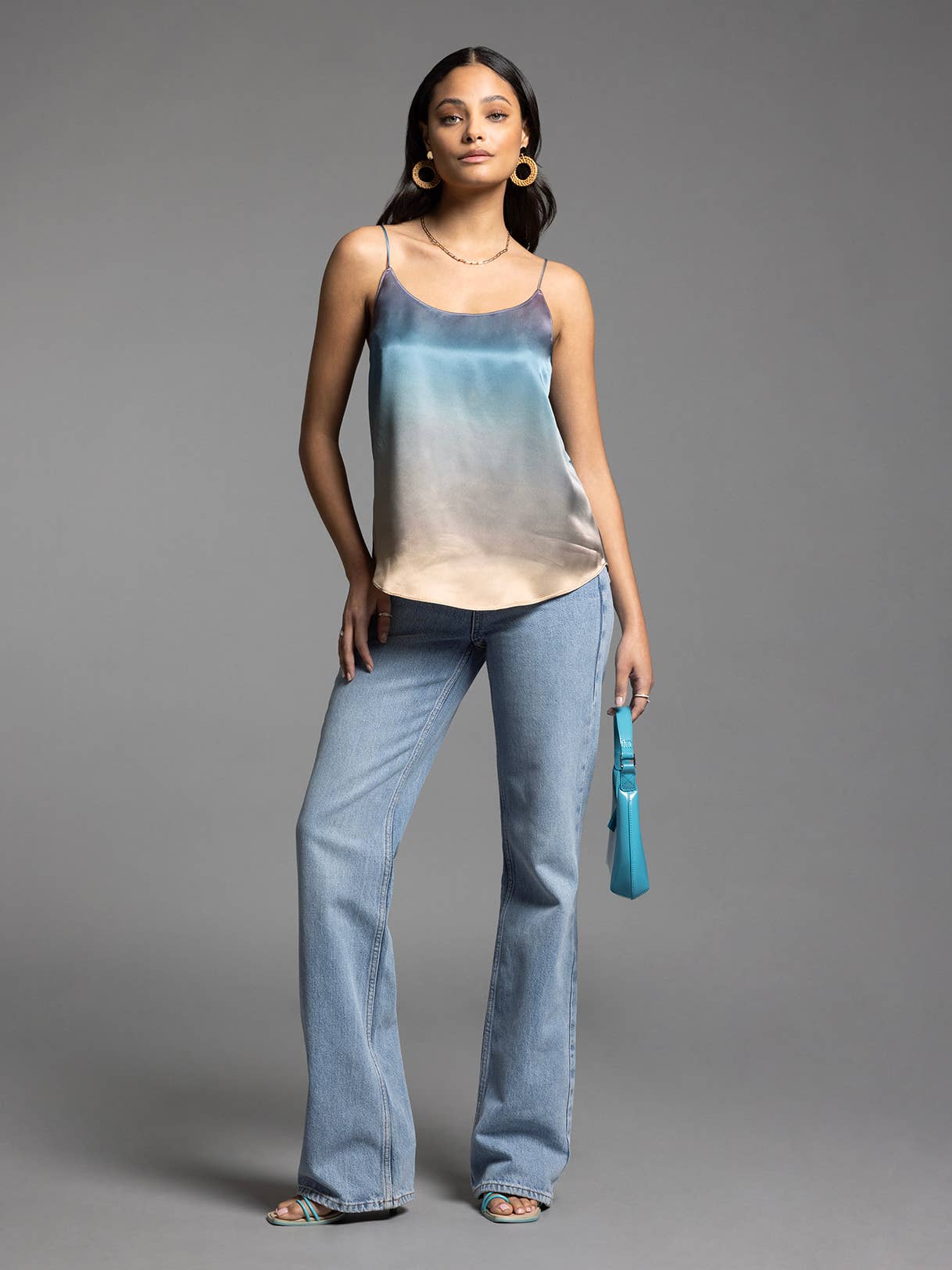 Strap Satin Tank - JEANNE TANK