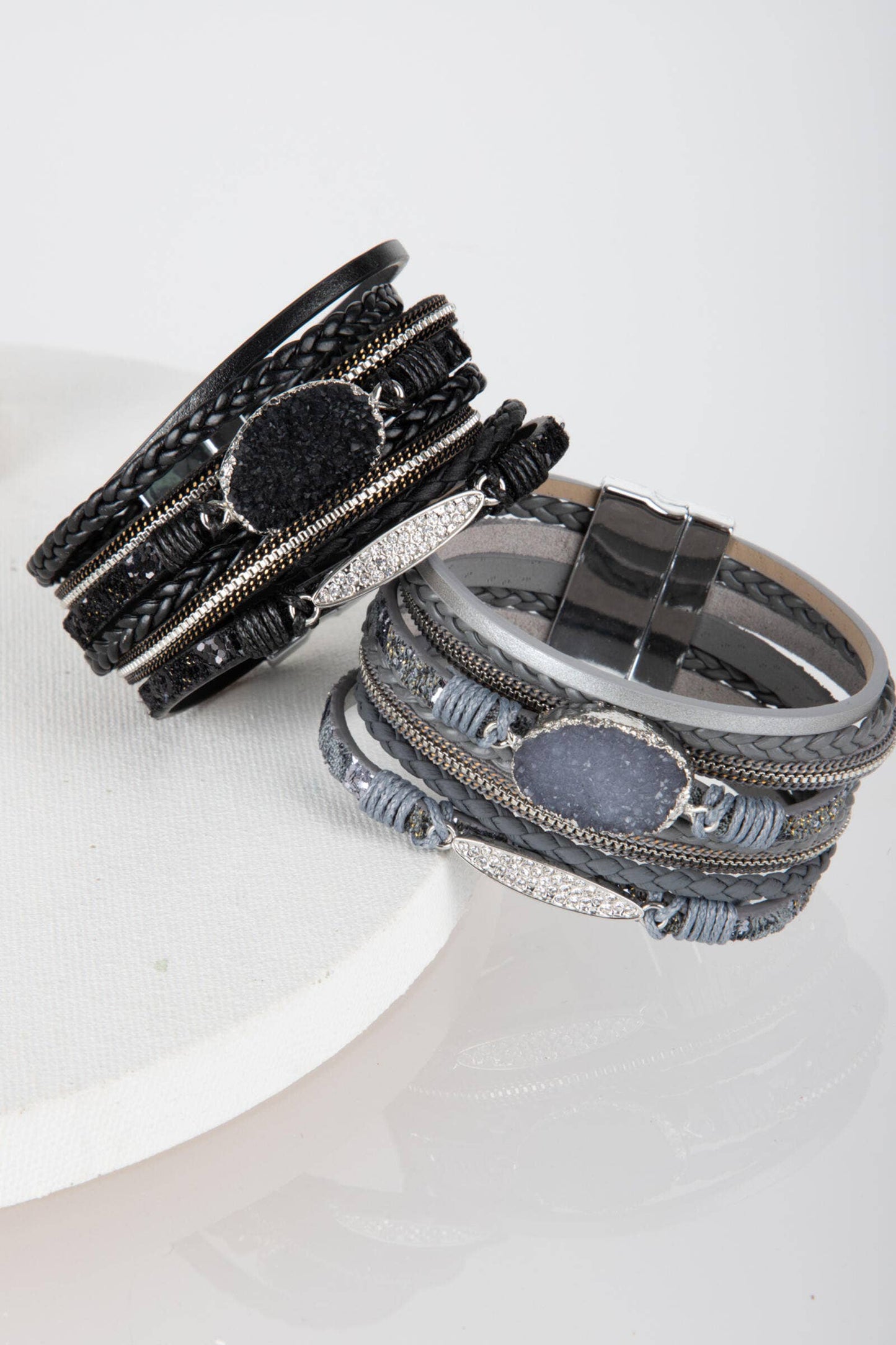 Sparkly Druzy Braided Bracelet