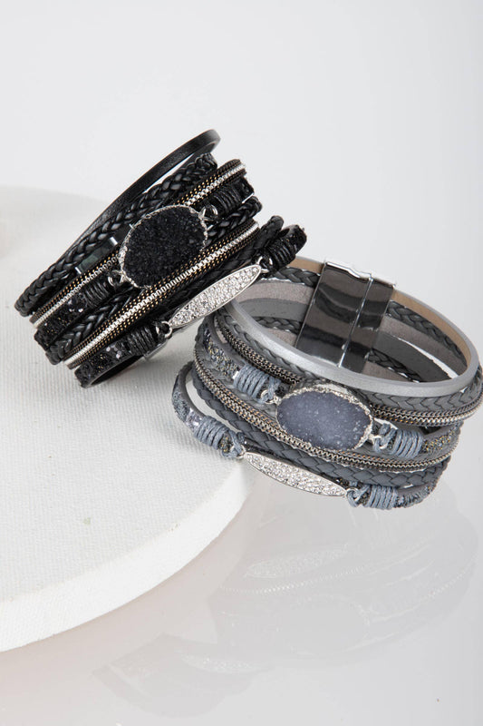 Sparkly Druzy Braided Bracelet