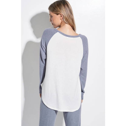 Heart Valentines day print raglan lounge wear set