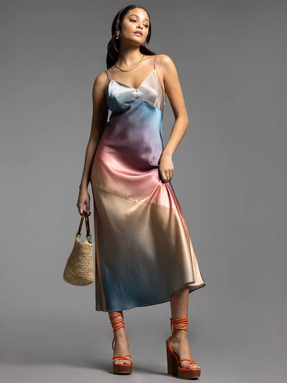 Satin Slip Dress - VIVIANA DRESS
