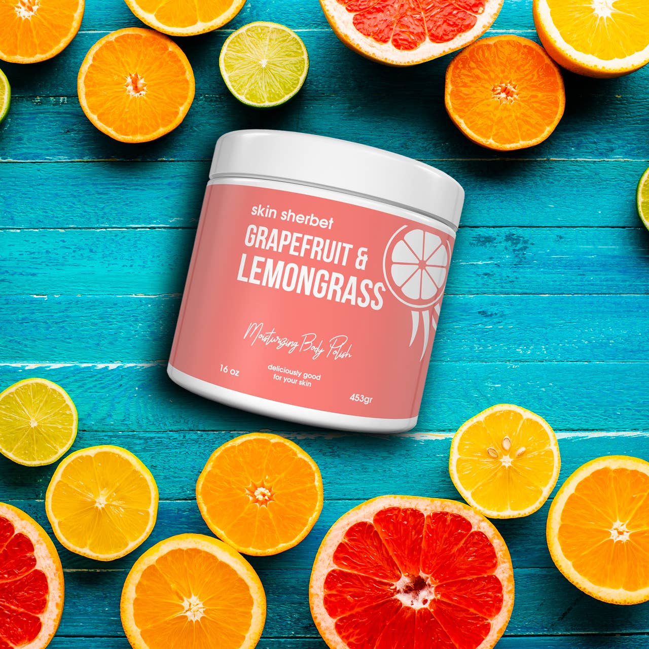 Skin Sherbet Grapefruit & Lemongrass Body Polish Salt Scrub: Retail Product