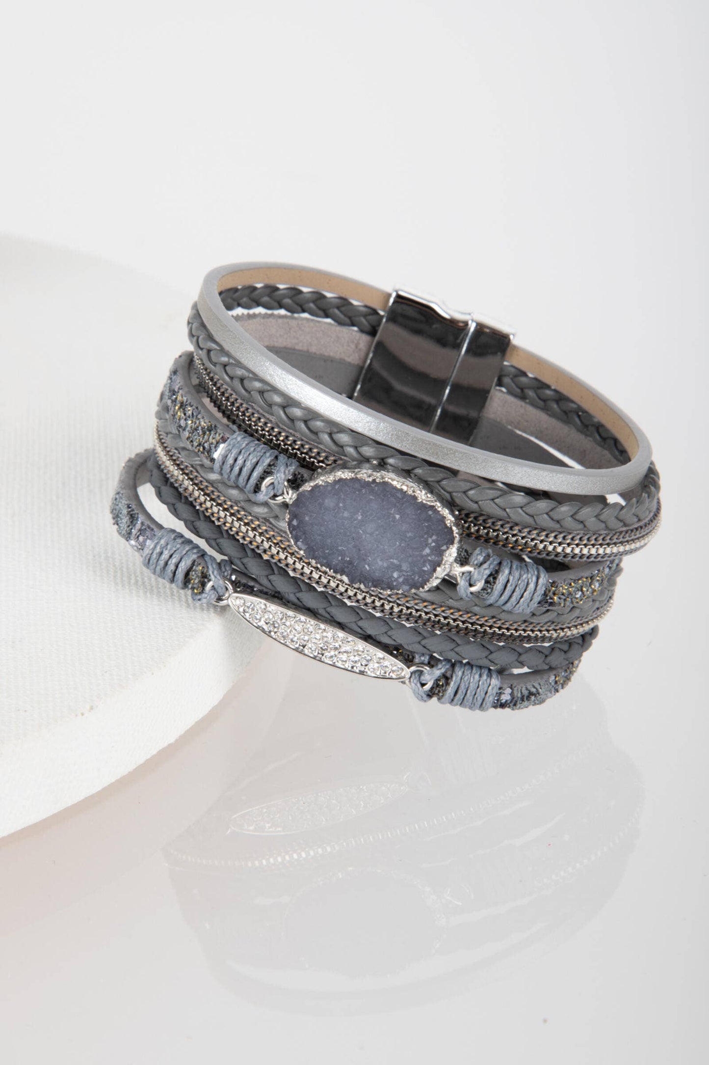 Sparkly Druzy Braided Bracelet