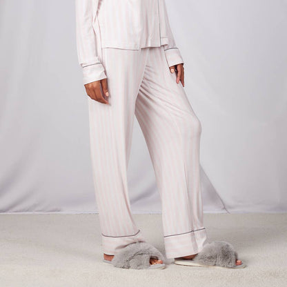 Faceplant Bamboo® Lucy Long Pants: Pink Stripe / X-Large