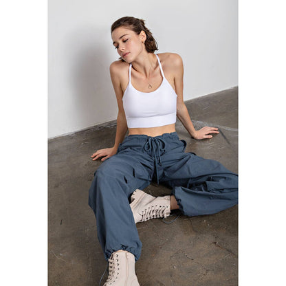 CARGO PANTS: Slate Blue / LG NYLON TASLAN BALLON