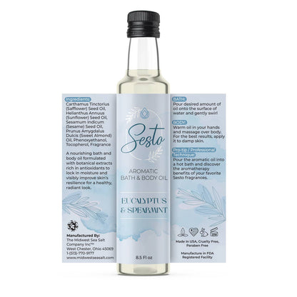 Sesto Aromatic Bath & Massage Oil - Eucalyptus & Spearmint