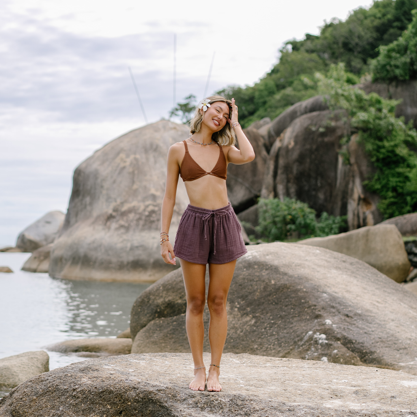 Lunar Sky Cotton Cabana Shorts