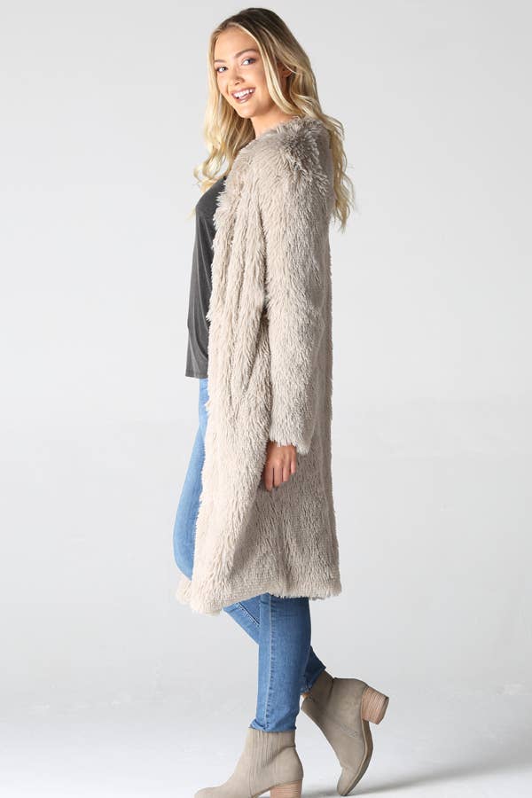 SJ711-ASIS FAUX FUR COAT