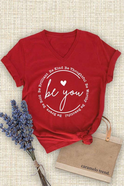 Be you Unisex Short Sleeve V Neck T-Shirt