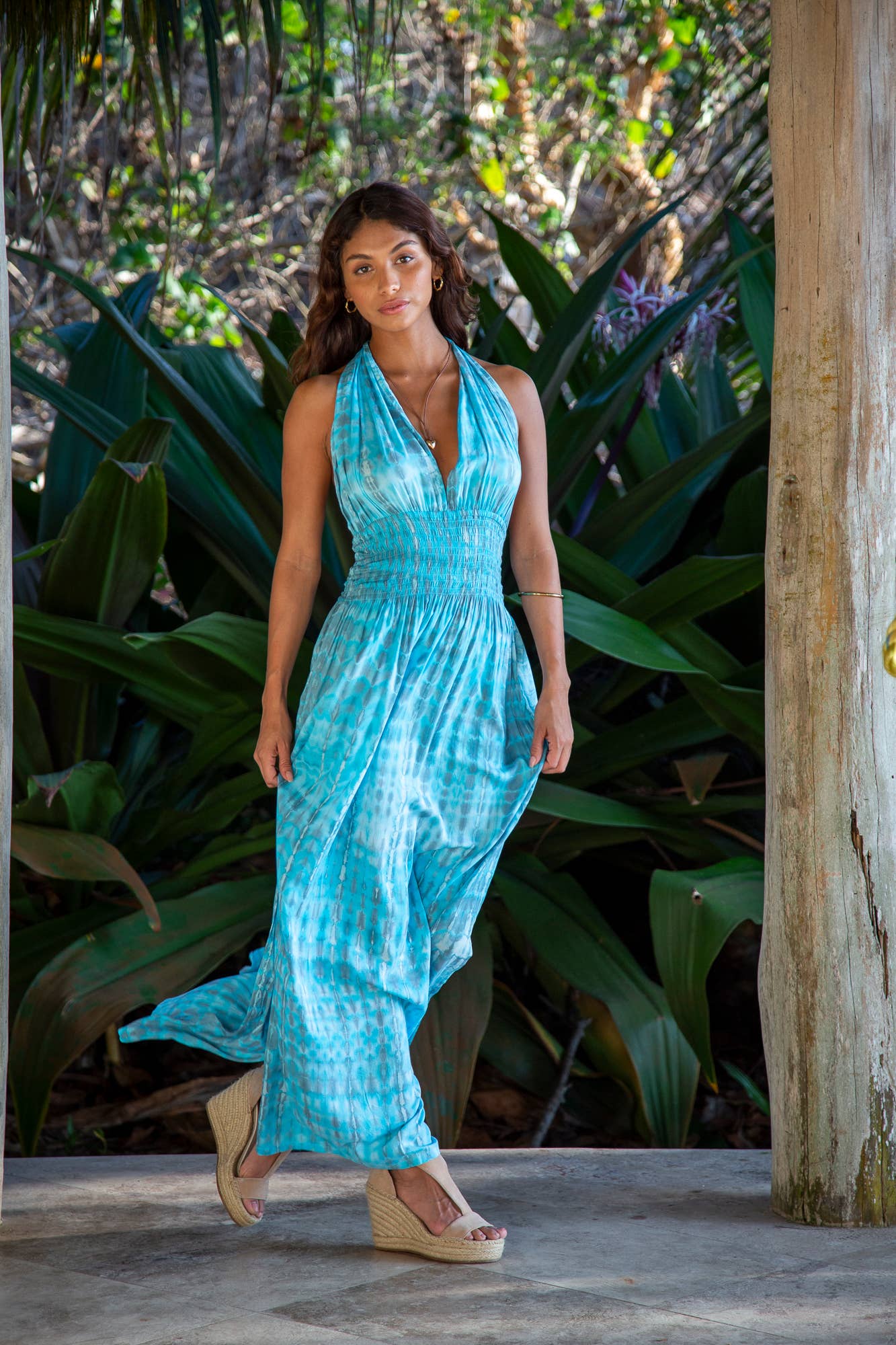 Convertible Tammy Dress in Sophia Loren Turquoise OS fits XS: Sophia Loren Turquoise