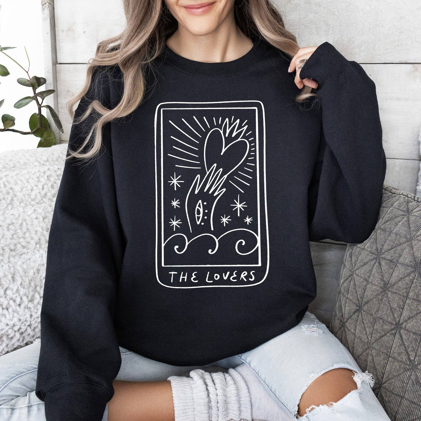 Lovers Tarot, Mystical, Magic, Sweatshirt, Valentine's Day