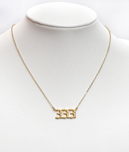 Angel Number Necklace, Sku#Y681