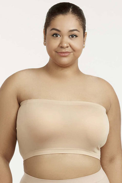 B125 | Seamless Layering Bandeau , Plus Size: Black