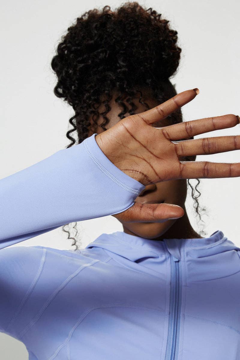 Hooded Zip Periwinkle / Medium 6-8Active Jacket: