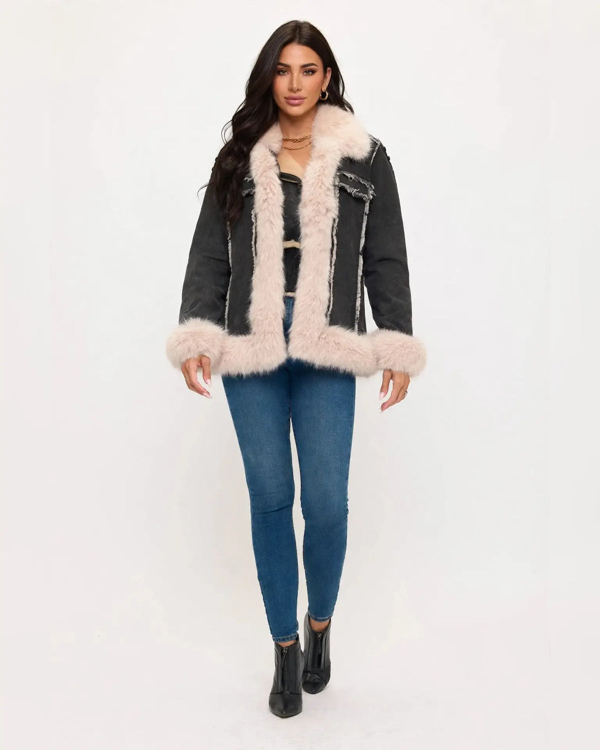 CLADC0012: Tundra Denim Luxury Coat