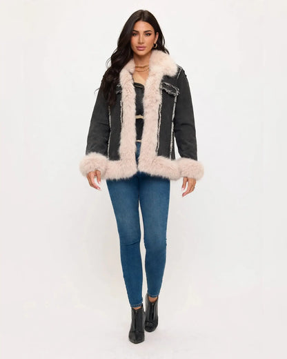 CLADC0012: Tundra Denim Luxury Coat
