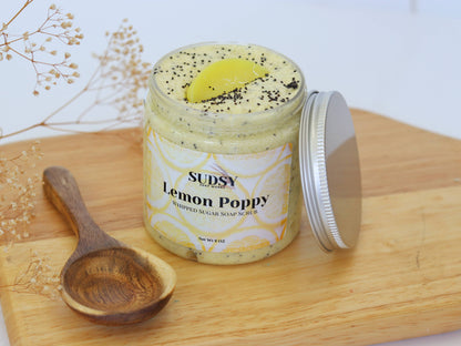Lemon Poppy Whipped Sugar Scrub