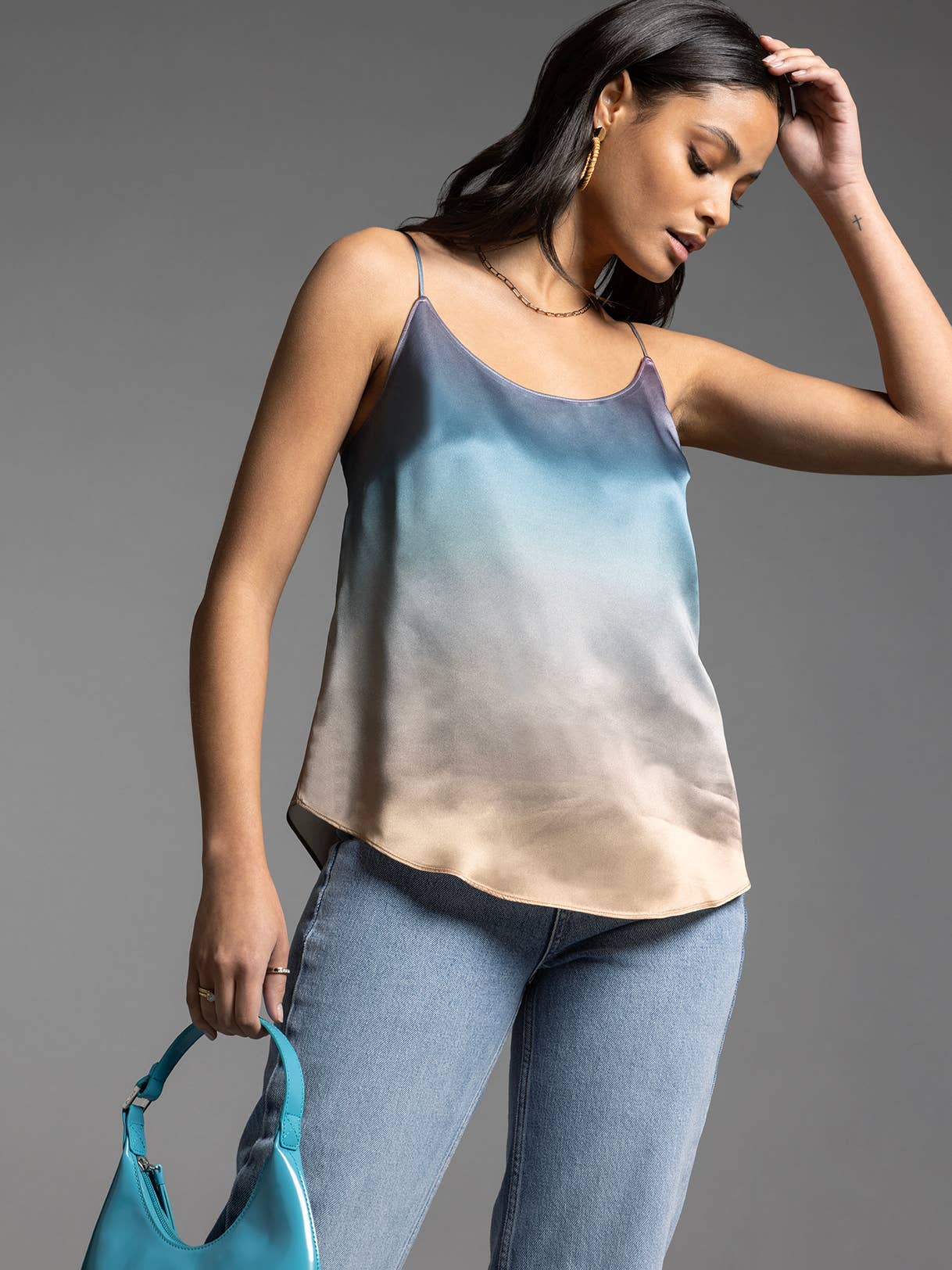 Strap Satin Tank - JEANNE TANK