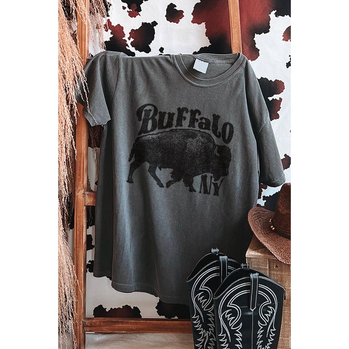 BUFFALO NY GRAPHIC OVERSIZED TEE