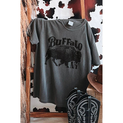 BUFFALO NY GRAPHIC OVERSIZED TEE