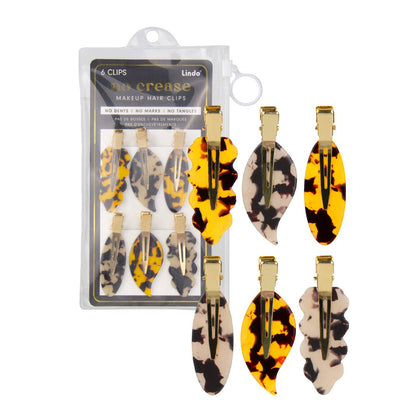 Lindo No Crease Makeup Hair Clips (6pcs/pack): Tortoise