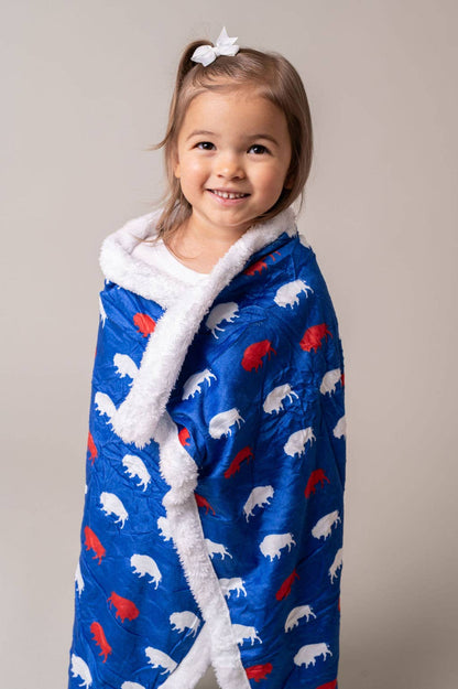 Red and Blue Buffalo Blanket