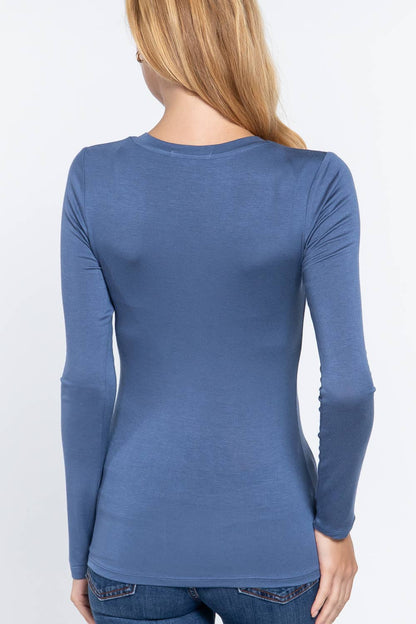 Long Sleeve V-neck Top