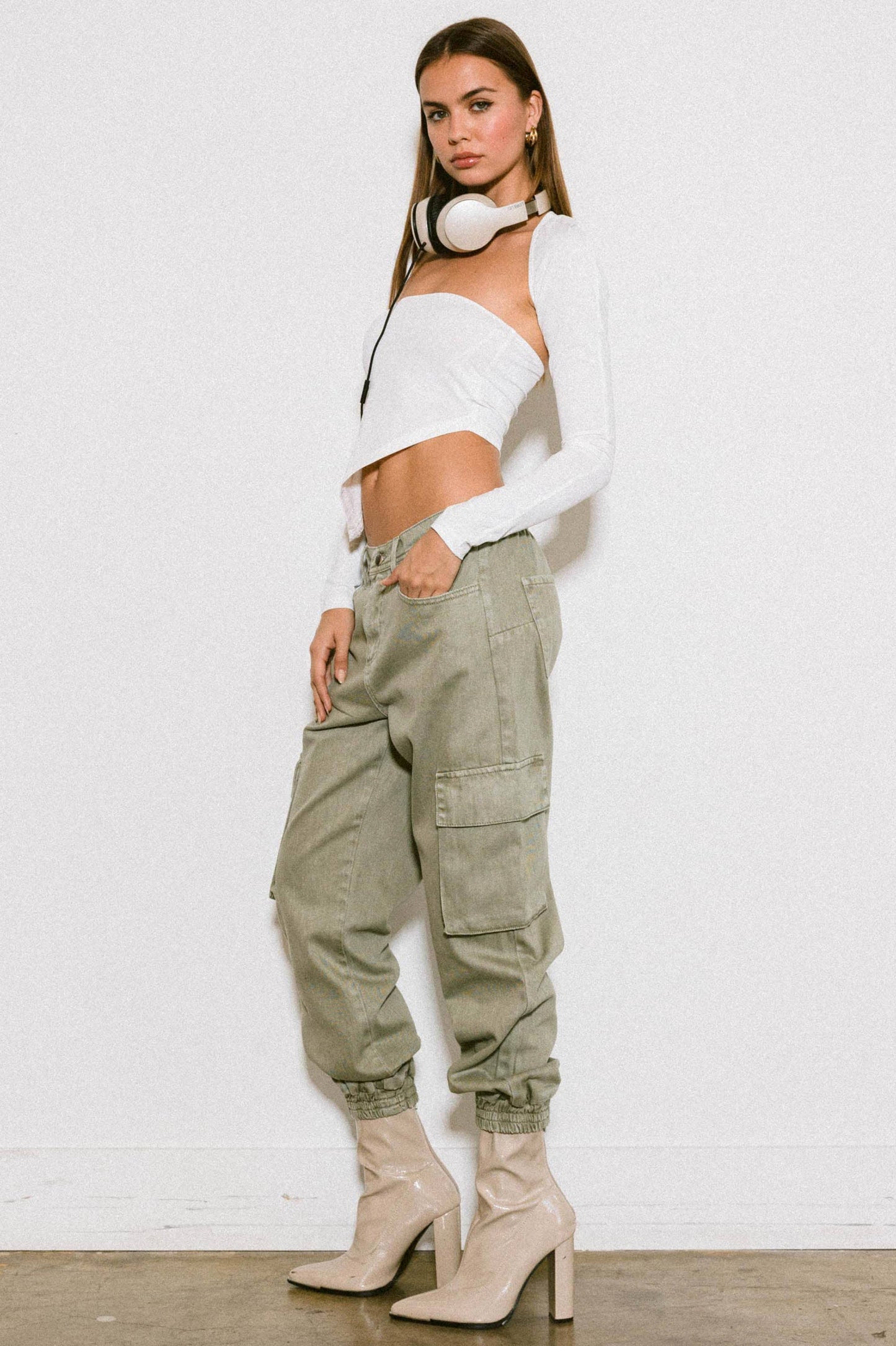 Good Drank Cargo Jeans: Khaki / L
