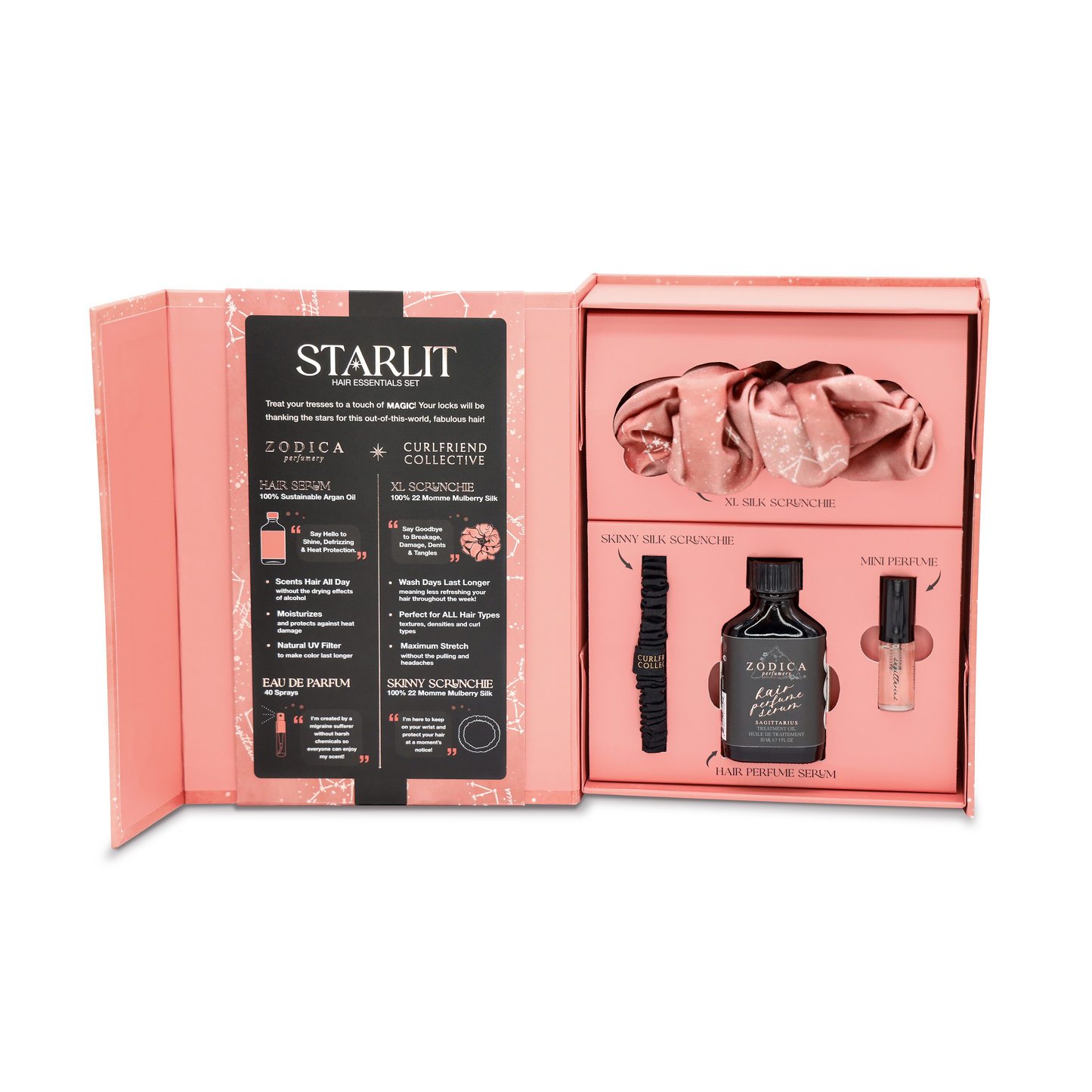 Starlit Zodiac Hair Essentials Holiday Gift Set Pink