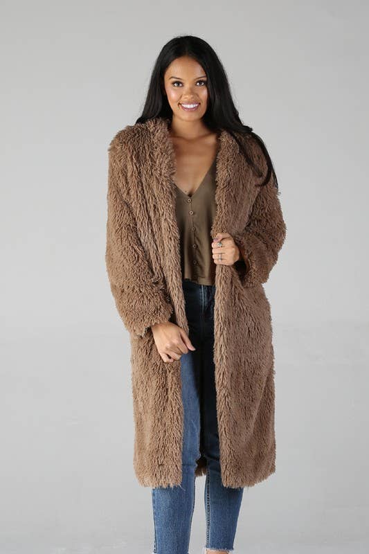 SJ711-ASIS FAUX FUR COAT