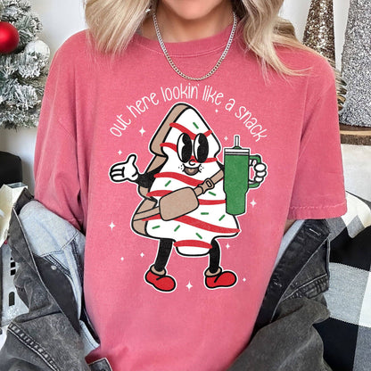 Out Here Looking Like A Snack, Christmas Tree, Bougie Tshirt